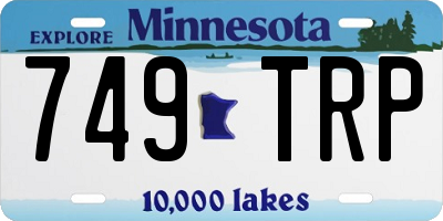 MN license plate 749TRP