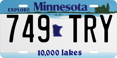 MN license plate 749TRY