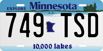 MN license plate 749TSD