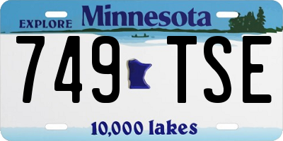 MN license plate 749TSE