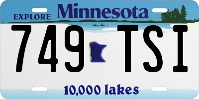 MN license plate 749TSI