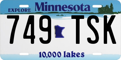 MN license plate 749TSK