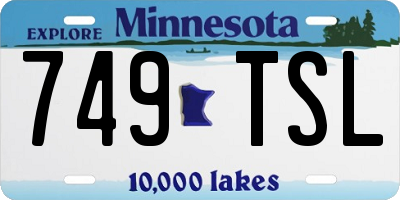 MN license plate 749TSL