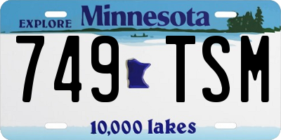 MN license plate 749TSM