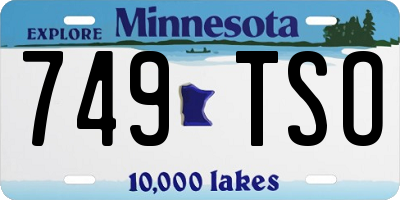MN license plate 749TSO