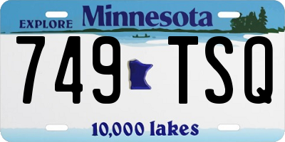 MN license plate 749TSQ