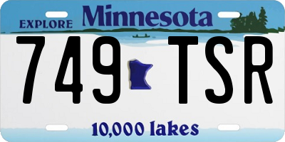 MN license plate 749TSR