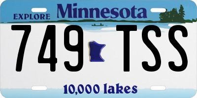 MN license plate 749TSS