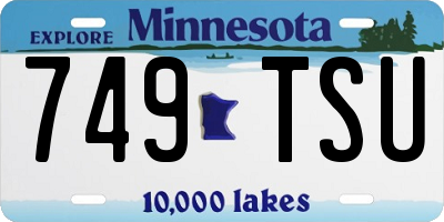 MN license plate 749TSU