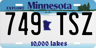 MN license plate 749TSZ