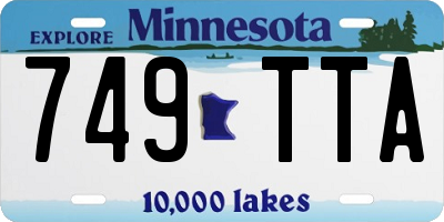 MN license plate 749TTA