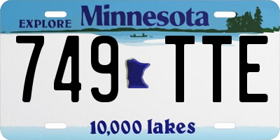 MN license plate 749TTE