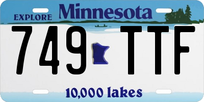 MN license plate 749TTF