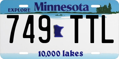 MN license plate 749TTL