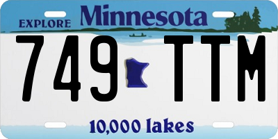 MN license plate 749TTM