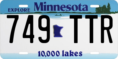 MN license plate 749TTR
