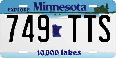 MN license plate 749TTS