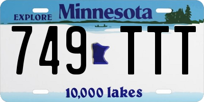 MN license plate 749TTT