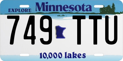 MN license plate 749TTU