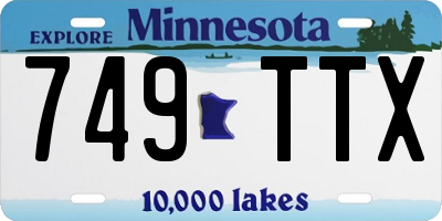 MN license plate 749TTX