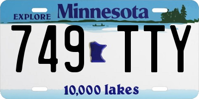 MN license plate 749TTY