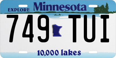 MN license plate 749TUI