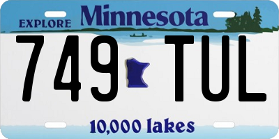 MN license plate 749TUL
