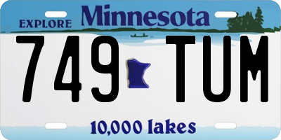 MN license plate 749TUM