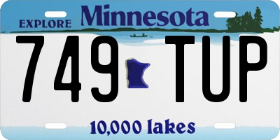 MN license plate 749TUP