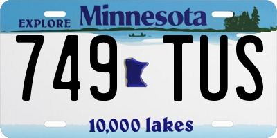 MN license plate 749TUS