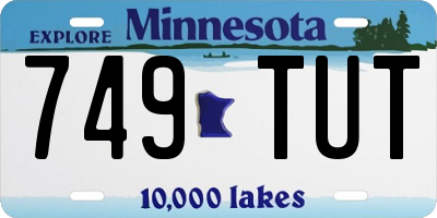 MN license plate 749TUT