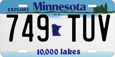 MN license plate 749TUV