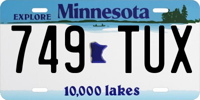 MN license plate 749TUX