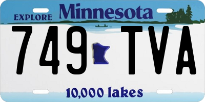 MN license plate 749TVA