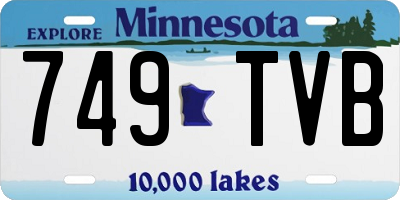 MN license plate 749TVB
