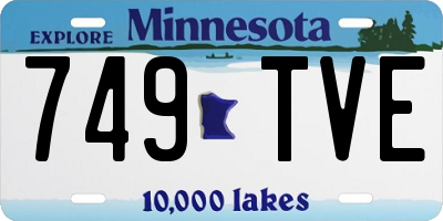 MN license plate 749TVE