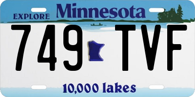 MN license plate 749TVF