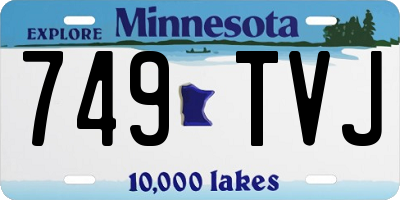 MN license plate 749TVJ