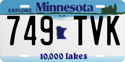 MN license plate 749TVK