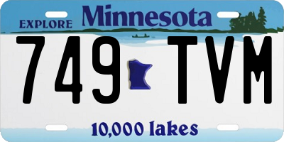 MN license plate 749TVM