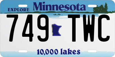 MN license plate 749TWC