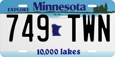 MN license plate 749TWN