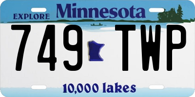 MN license plate 749TWP