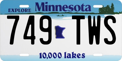 MN license plate 749TWS