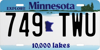 MN license plate 749TWU