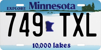 MN license plate 749TXL