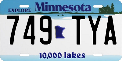 MN license plate 749TYA