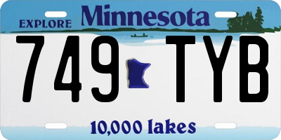 MN license plate 749TYB