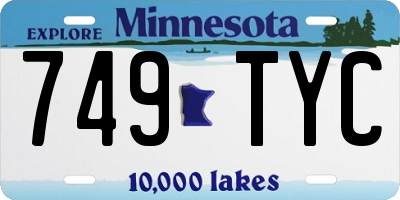 MN license plate 749TYC