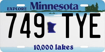 MN license plate 749TYE